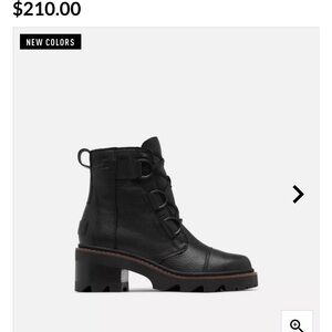 SOREL Joan Black Lace Up Boots